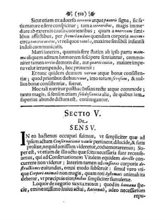 Sectio V. De Sensv.