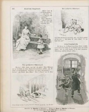 "Kindliche Ungeduld" "Der gescheidte Schnauzel" "Lehrlingsgesuch"