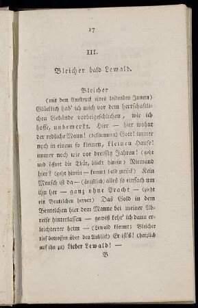 III. Bleicher bald Lewald.