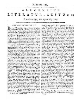Recueil des pièces les plus intéressantes sur le magnétisme animal. [S.l.] 1784