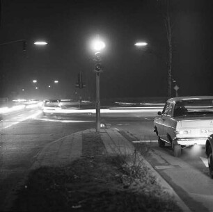 Inbetriebnahme der neuen Signalanlage an der Einfahrt vom Parkring in die Blankenlocher Allee.