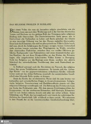Das Religiöse Problem In Russland