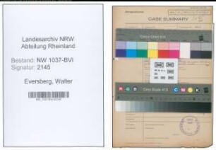Entnazifizierung Walter Eversberg , geb. 29.04.1898 (Anstreicher)