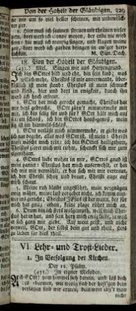 VI. Lehr- und Trost-Lieder.