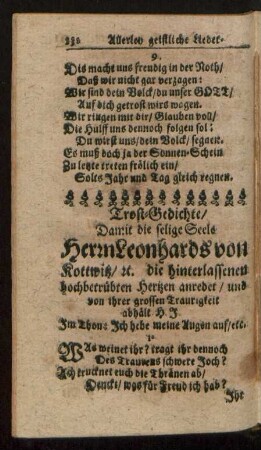 Trost-Gedichte ...