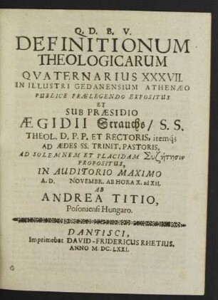 Definitionum Theologicarum Quaternarius XXXVII.