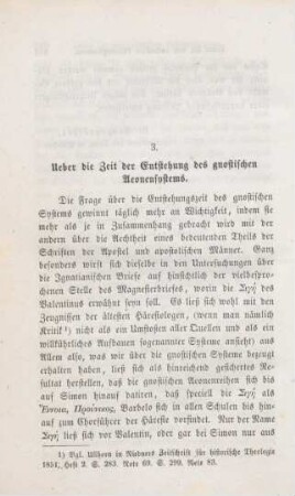 442-449 Ueber die Zeit der Entstehung des gnostischen Aeonensystems