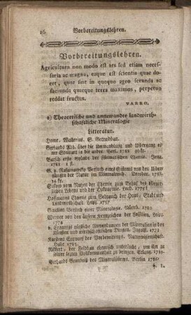 a) Theoretische und angewandte landwirthschaftliche Mineralogie