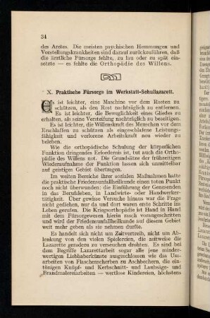 34-40, X. Praktische Fürsorge