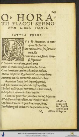 QUINTI HORATII FLACCI SERMONUM LIBER PRIMUS
