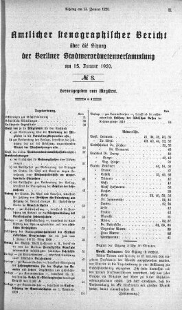 No. 3, 15. Januar 1920