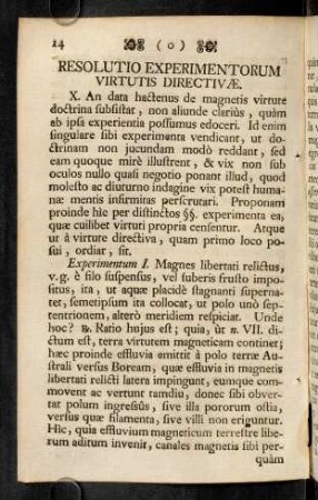 14-25, Resolutio Experimentorum Virtutis Directivae.