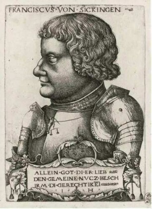 Bildnis Sickingen, Franz von, Kriegsmann und kaiserlicher Rat