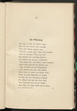 Die Pfändung.
