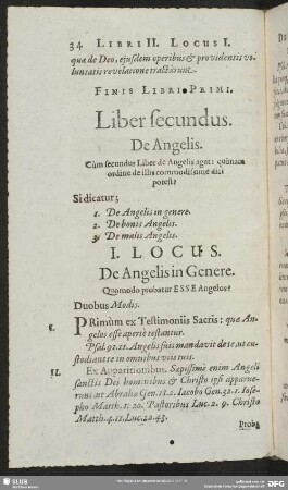 Liber secundus. De Angelis