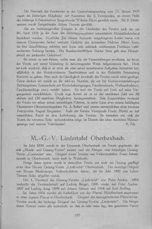 M.-G.-V. Liedertafel Oberbexbach.