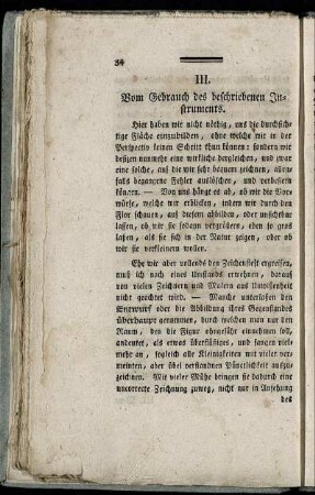 III. Vom Gebrauch des beschriebenen Instruments.
