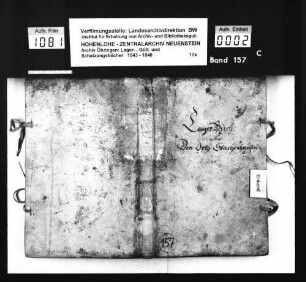 Lager- und Gültbuch über Stachenhausen.