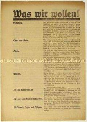 Aufruf zum Eintritt in die Deutsche Volkspartei und zur Wahl der Nationalversammlung 1919