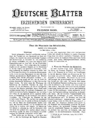 Über die Phantasie des Schulkindes, zugleich eine Aufsatzstudie