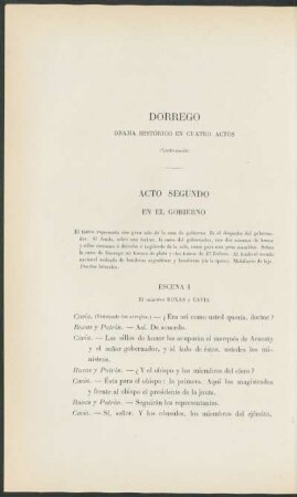 Dorrego - (Continuación) : Drama histórico en cuatro actos