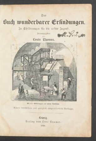 Das Buch wunderbarer Erfindungen : in Schilderungen f. d. reifere Jugend : mit 125 Abb. u. 1 Titelbild.