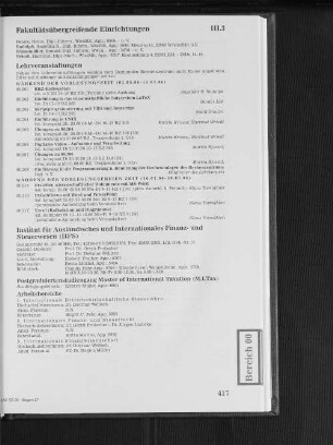 Institut für Ausländisches- und Internationales