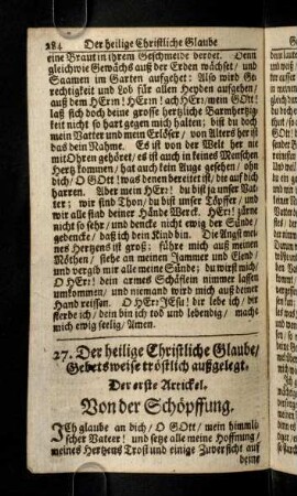 284-294, Der erste Artickel; Der andere Artickel