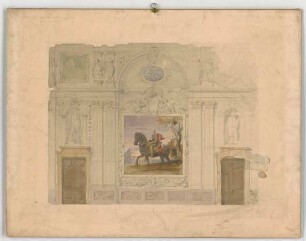 Thiersch, Friedrich von; München; Justizpalast - Dekorationsentwurf (Ansicht)