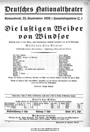 Die lustigen Weiber von Windsor