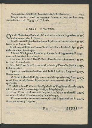 Libri Poetici.