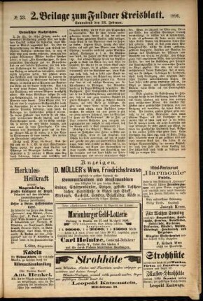 Dritte Ausgabe vom Samstag, den 22. Februar 1896.