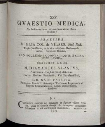 [III. Quaestiones Medicae.] [XXV. - XXX.]