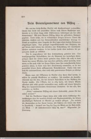Beim Generalgouverneur von Bissing