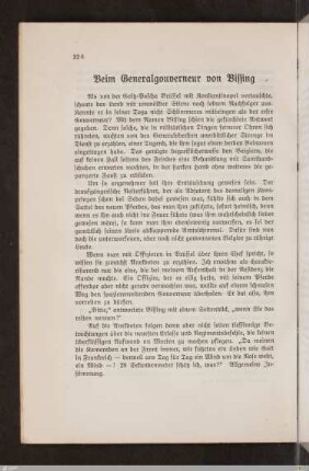 Beim Generalgouverneur von Bissing