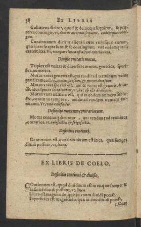 Ex Libris De Coelo.