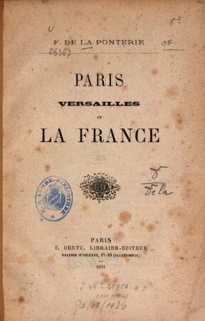 Paris, Versailles et la France