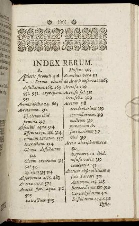 Index Rerum.