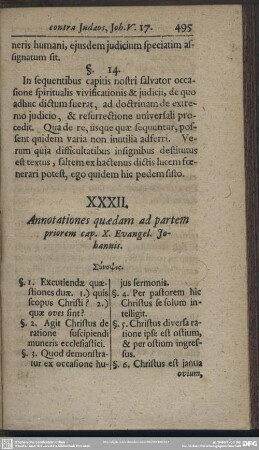 XXXII. Annotationes quaedam ad partem priorem cap. X. Evangel. Johannis