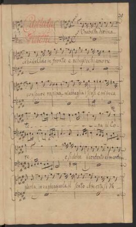 Una beltà divina; A, b.fig; E-Dur; PelL 26