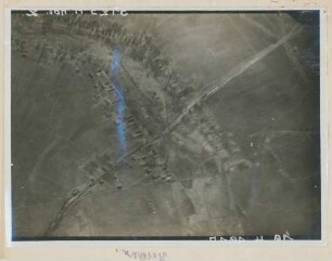Foto der deutschen Batterie-Stellung 854 West südöstlich von Prasnitschka (Luftbild)