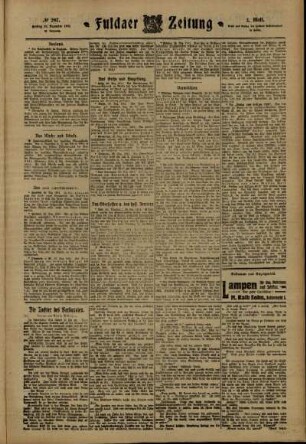 Zweite Ausgabe vom Freitag, den 29. Dezember 1911.