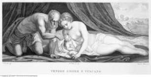 L'Imperiale e Reale Galleria Pitti / illustrata per cura di Luigi Bardi, Firenze : Tipografia Galileiana, 1837-1842, Band 2., Venus, Amor und Vulkan (Taf. 83)