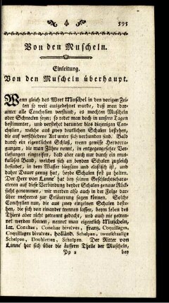 Einleitung. Von den Muscheln überhaupt.