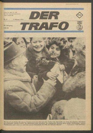 TRO-Betriebszeitung 'Der Trafo'; Nr. 6/1977 (7. Februar 1977)