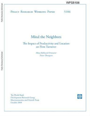 Mind the neighbors : the impact of productivity and location on firm turnover