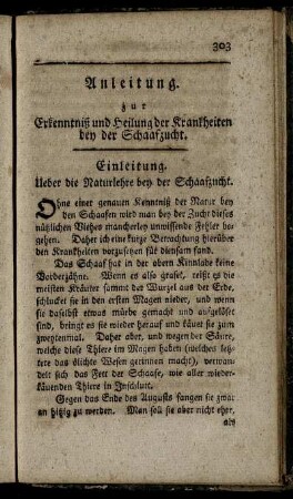 Anleitung. zur Erkenntniß und Heilung der Krankheiten bey der Schaafzucht