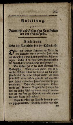Anleitung. zur Erkenntniß und Heilung der Krankheiten bey der Schaafzucht