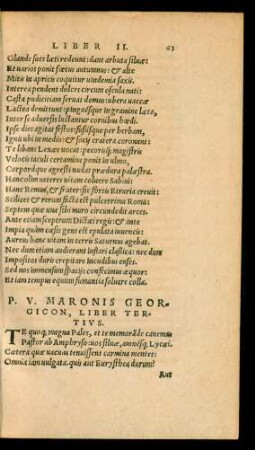P. V. Maronis Georgicon, Liber Tertius.