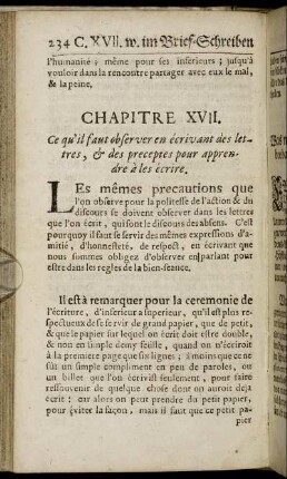 Chapitre XVII. / Capitel XVII.